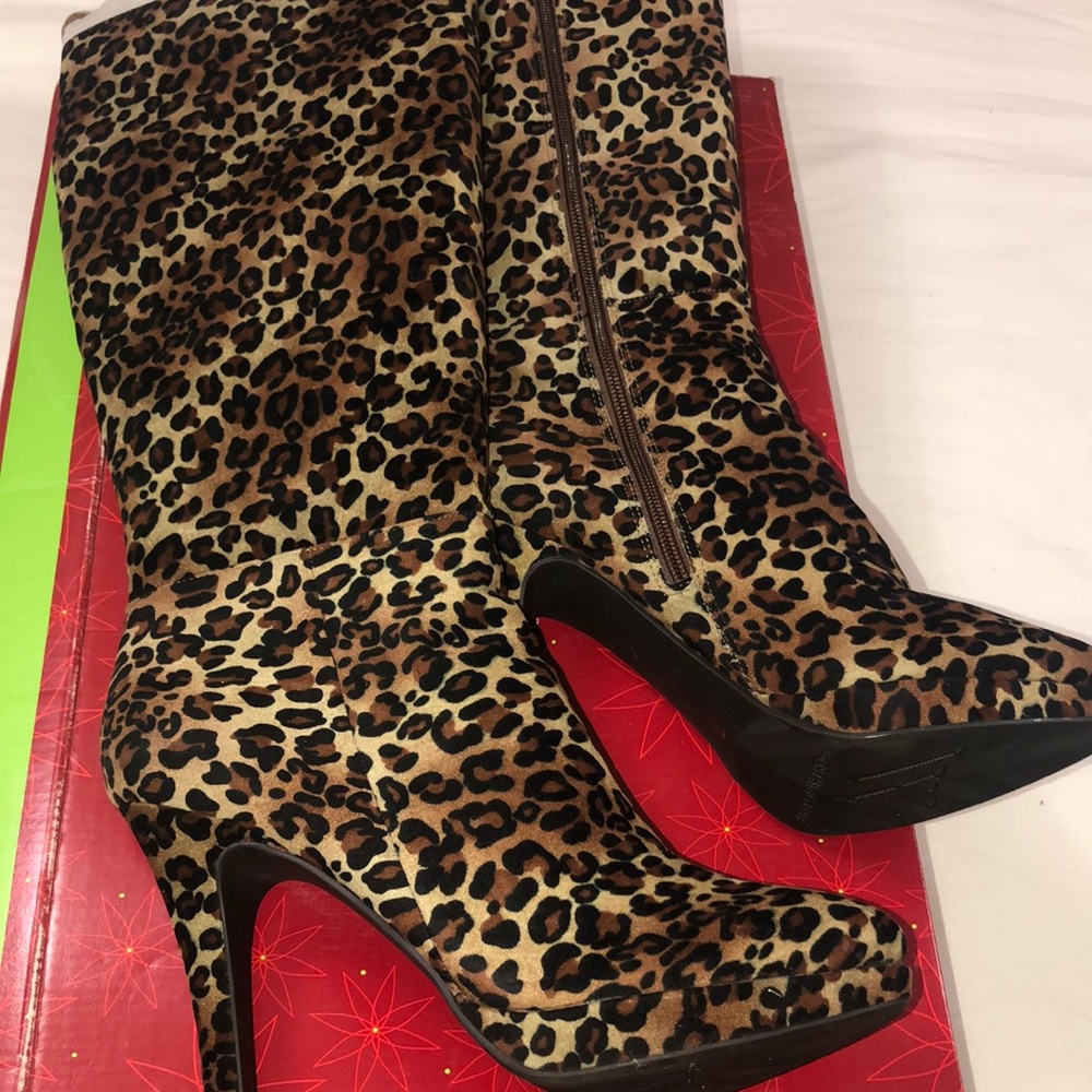 Worthington Animal Print Heeled Boots